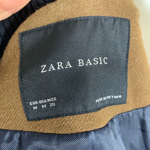 Zara • wool contrast knit collar oversized jacket - Picture 7 of 8